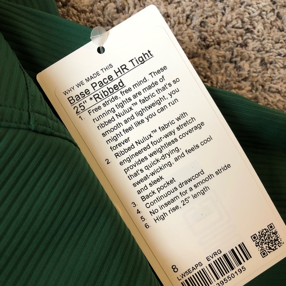 Lululemon Base Pace High-Rise Ribbed Tight 25" - Picture 14 of 14